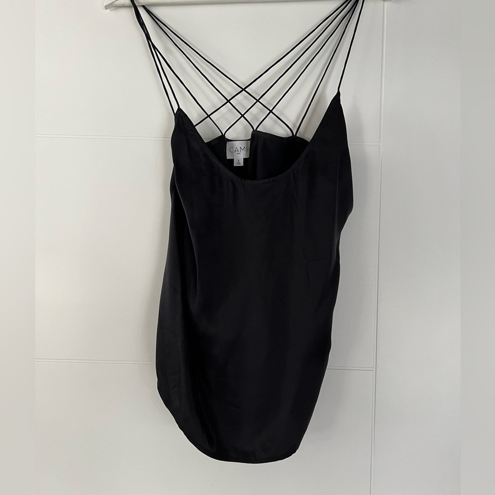 CAMI NYC black top with criss cross back